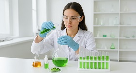 Students working in the lab
